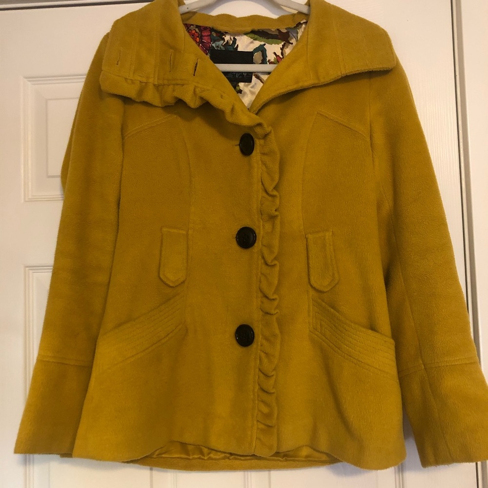 Women’s wool jacket, yellow, size medium day trip
